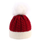 Christmas Santa Knitted Hat For Baby, Xmas Knit Hat For Children, 0 To 3 Years Old Red