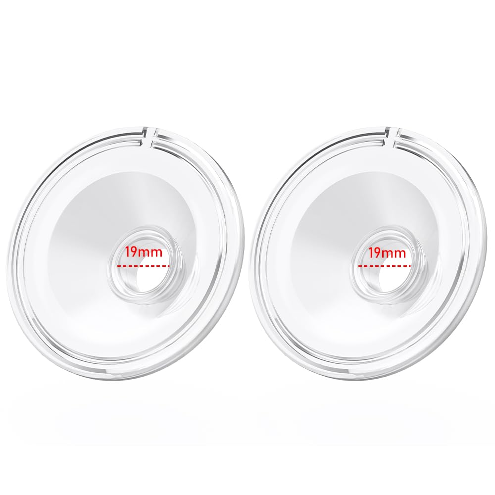 2pcs Silicone Flange 19mm Compatible with Momcozy S12 Pro/S9 Pro/S12 Breast Pump,TSRETE S12/Kmaier S12 Wearable Breast Pumps, Sh