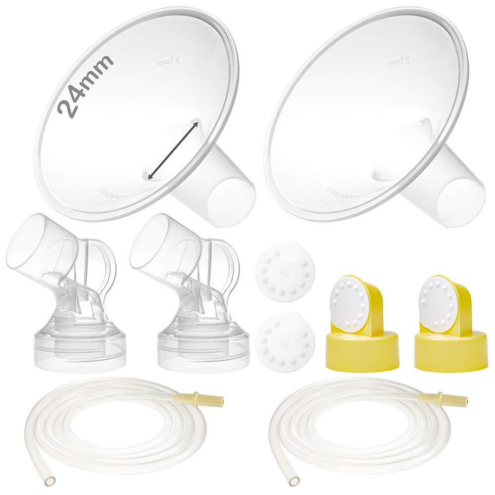 Nenesupply Pump Parts with 24mm Flanges Compatible with Medela Pump in Style Parts Accessories Breast Pump Not Original Medela P