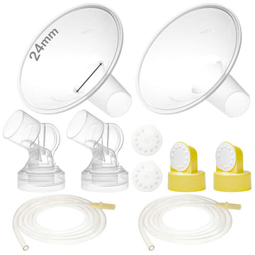 Nenesupply Pump Parts with 24mm Flanges Compatible with Medela Pump in Style Parts Accessories Breast Pump Not Original Medela P