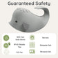 Pandaear Bath Spout Cover, Baby Bathtub Faucet Cover, Baby Shower Protector Cover For Kids Toddlers, Universal Fit -Whale (Gray)