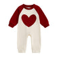 Karuedoo Newborn Baby Boy Girl Valentines Day Outfit Heart Embroidery Long Sleeve Romper Jumpsuit Bodysuit One-Piece Outfit (A-B