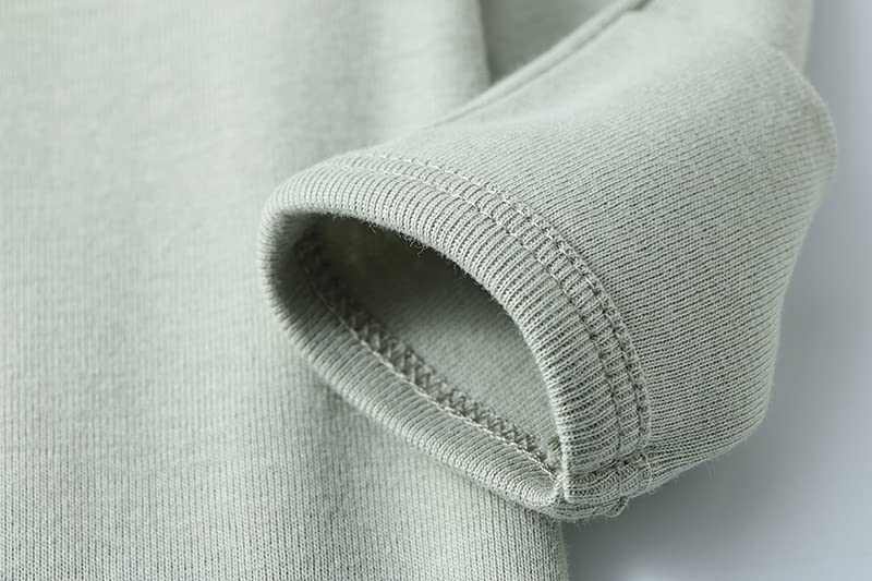 O2 Baby Baby Boys Girls Organic Cotton Zip Front Sleeper Pajamas, Footed Sleep  'N Play(Newborn, Sage)