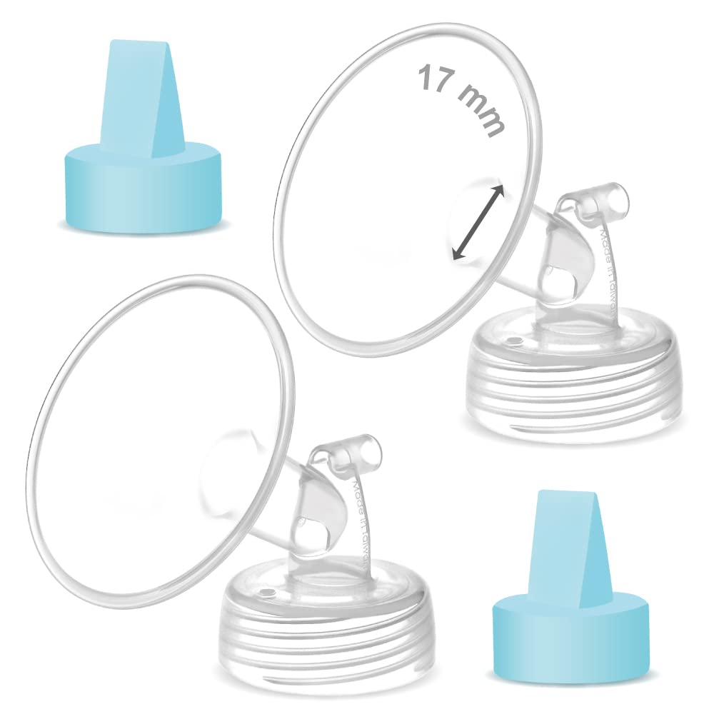 Maymom Pump Part Compatible with Spectra Ameda Luna Pumps, Inc Wide Mouth 17mm Flange Blue Duckbill Valve; Not Original Spectra 