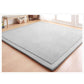 Loartee Nursery Rug Coral Velvet Crawling Rugs Mat Area Rugs Play Crawling Mat(6'8'X 6'8', Gray) For Toddler Children Play Mat