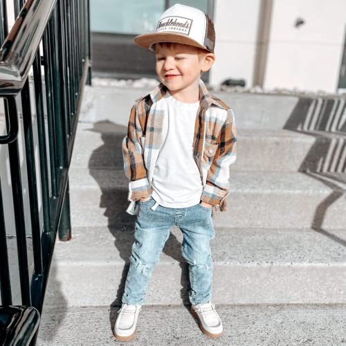 Born To Love Baby Hats -Toddler Boy Outfit - Toddler Baseball Hat, Newborn Flat Brim Mesh Trucker Surf Skatebro Fitted Beach Cap