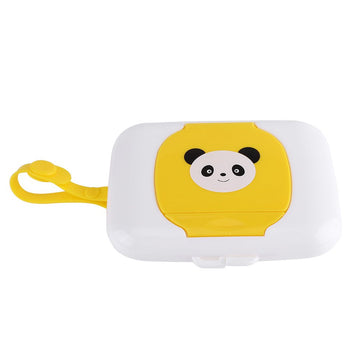 Fdit Wet Wipes Storage Box,Baby Outdoor Travel Stroller Wet Wipes Box Refillable Container For Car Bathroom Living Room(White +