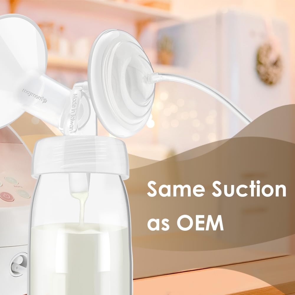 2X 17 Mm Maymom Wide Neck Pump Parts Compatible With Spectra S1/S2 Pumps; Incl Wide Mouth Flanges; Not Original Spectra Flange;