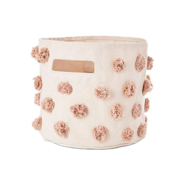 Pehr PPB21 Storage Box, Stylish, Foldable, Showing Storage, Baby Supplies, Toy Holder, Size L, Bints Pom Rose Pink