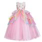 Myrisam Unicorn Costume Princess Birthday Pageant Party Halloween Cosplay Christmas Long Maxi Tulle Fancy Dress Up Outfits Pink
