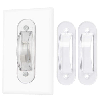 Wall Switch Guards Plate Covers Child Safety Security Home Decor (2 Pack), Clear - Keeps Light Switch ON Or Off Prevent Accident
