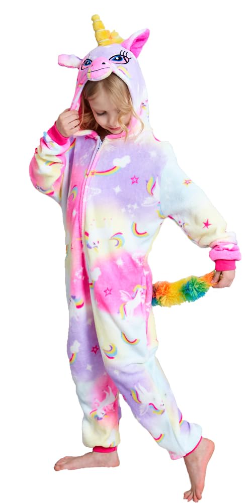 Newplush Kids Animal Cosplay Costumes Pajamas Christmas Children Galaxy Unicorn Onesie Birthday Gifts(2-4 Years)