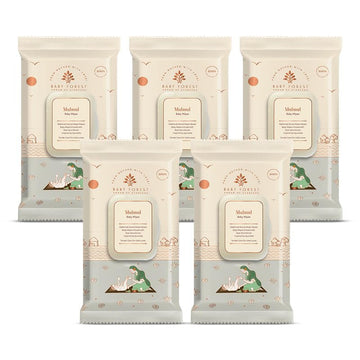 Baby Forest Mulmul Baby Wipes (Pack Of 5)