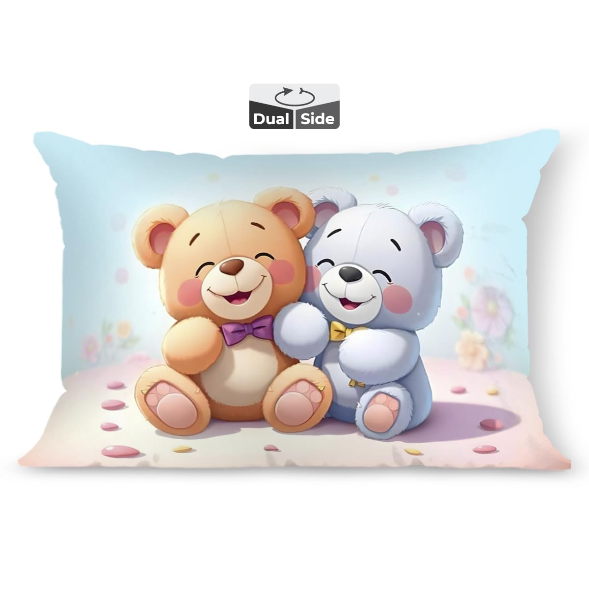 Brizberry Kids Pillow Cushion With Super Soft Fabric | Animal & Cartoon Prints | 12X18 Inches (Design 24)