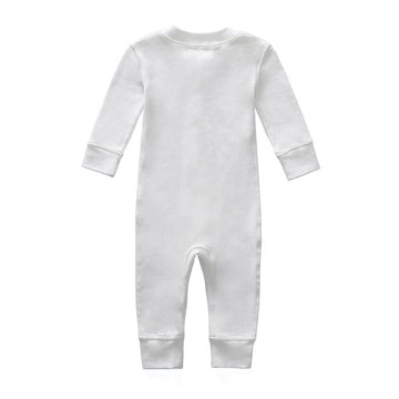 Owlivia Organic Cotton Baby Boy Girl Zip Up Sleep N Play, Footless, Long Sleeve(3-6 Months, Ivory White)