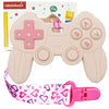 Cool Remote Game Control Teething Toy for Babies 0-6 6-12 Months,Game Controller Teether for Gamer Parents,Babys First Valentin