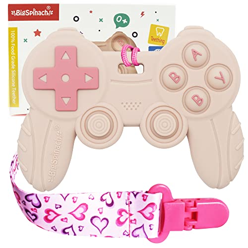 Cool Remote Game Control Teething Toy for Babies 0-6 6-12 Months,Game Controller Teether for Gamer Parents,Babys First Valentin