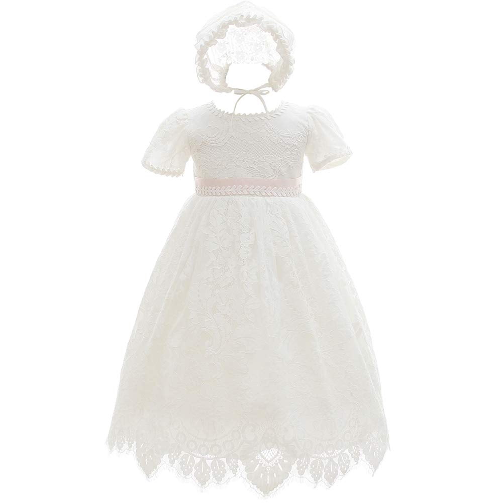 Silver Mermaid Baby Girls Baptism Christening Dress Lace Short Sleeve – Cutebaby WBBAPB082FX1Z3D