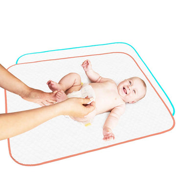 Portable Changing Pad - Waterproof Reusable Baby Changing Mats For Girls Boys - Large Size 25.5   X31.5    Pack Of 2 - Reinforce