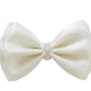 0-12 Newborn Baby Baptism Pearl Headband With Bow In White Christening Headband With Satin Bow, Pearl Rhinestone Band (Cream(6-1