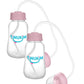 Tinukim Ifeed 4 Ounce Self Feeding Baby Bottle With Tube - Handless Anti-Colic Nursing System, Pink - 2-Pack