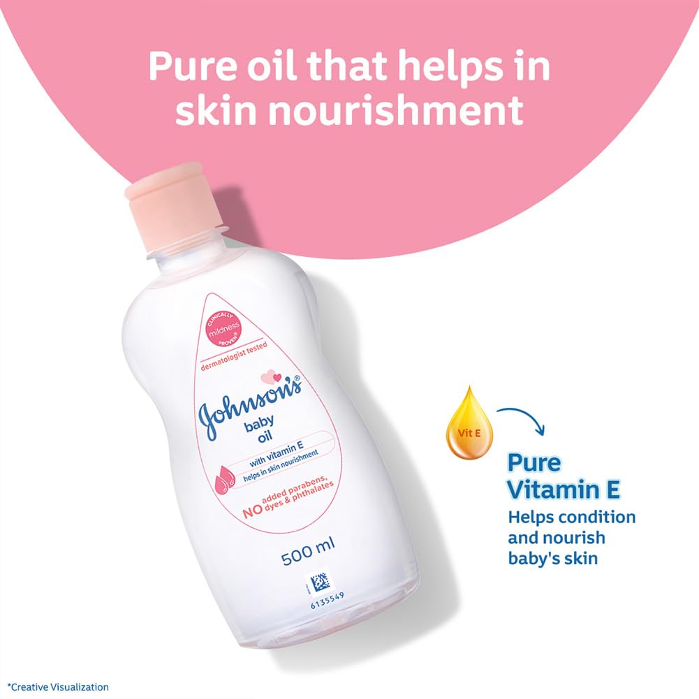 Johnson'S Baby Oil With Vitamin E (200Ml) 200Ml Clear