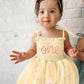 Titkkop Baby Girl 1St Birthday Clothes One Year Old Tulle Romper Sleeveless Bodysuit Cake Smash Outfits(Apricot,12-18M)
