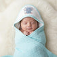 Sharan Elegance Hooded Wrapper, a Soft and Cozy Baby Towel Designed for Newborns (012 Months). Its Easy to wrap Your Little on