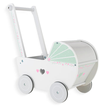 Woodenfun Wooden Baby Push Walker For 1 Year Old And Up, Toddler Shopping Cart Push Toys For Boys Girls