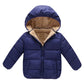 Baby Girls Boys Winter Fleece Jackets With Hooded Toddler Cotton Dress Warm Lined Coat Outer Clothing (Blue, 2-3T)