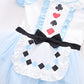Dressy Daisy Infant Baby Girl Wonderland Princess Onesie Romper Dress Halloween Costume Bodysuit With Headband Size 12-18 Months