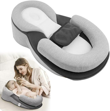 MKXPWMKS Baby Feeding Support Pillow, Baby Lounger Baby Reflux Wedge Breastfeeding Nursing Pillow for Reducing Spit-Up with Safe