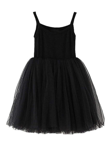 Btgixsf Baby Girls Tutu Dress Toddler Sleeveless Tulle Dress Princess Infant Party Dresses 1580 Black 4T