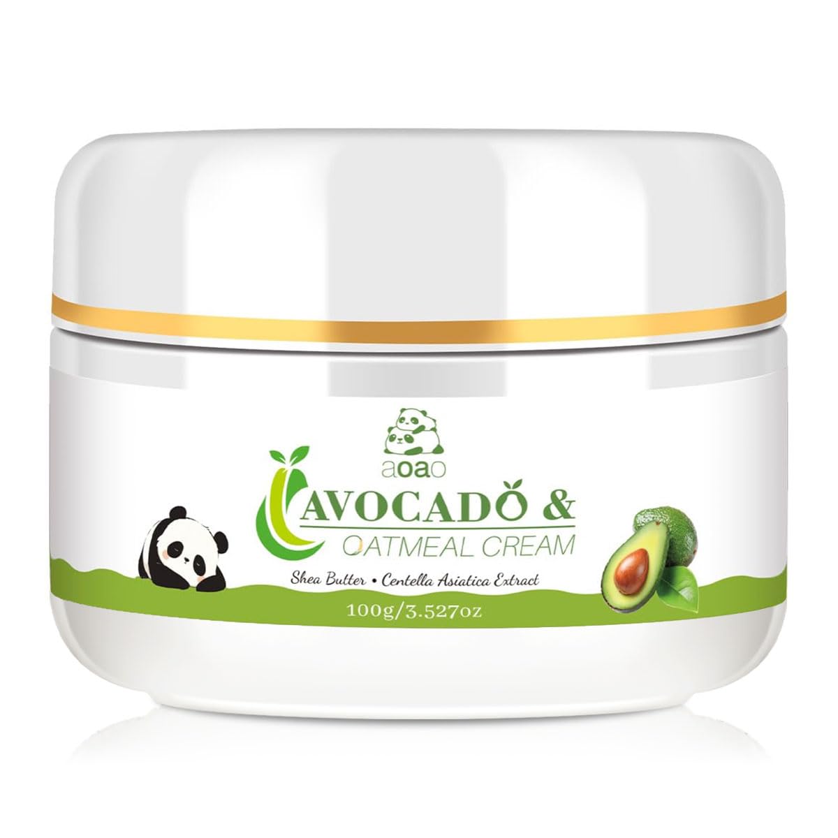 AOAO Avocado Kids Daily Moisturizer Cream, Gently Hydrates Dry, Sensitive Skin for Baby & Kids Face and Body, Natural Oat & Cent