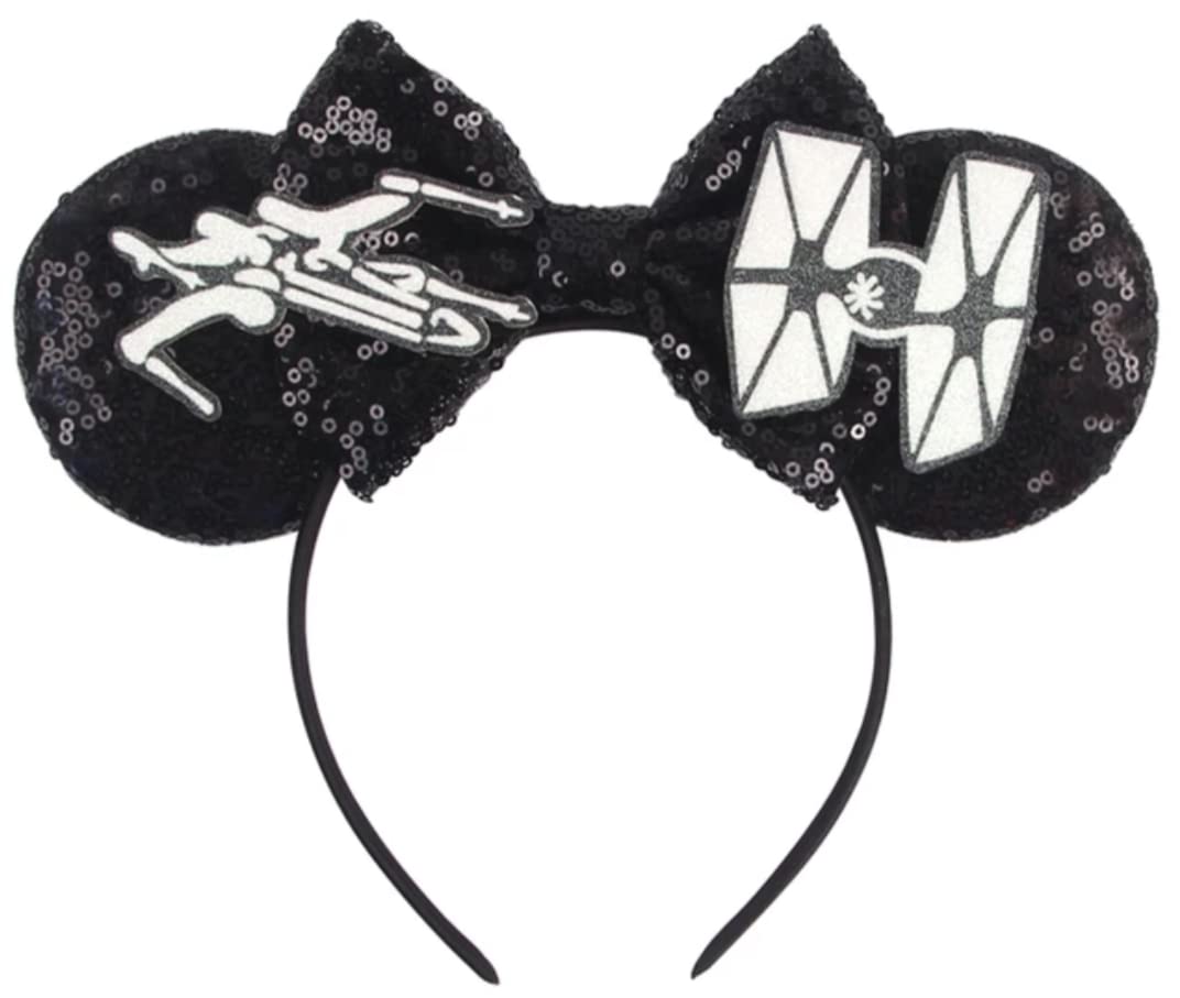 Clgift Ears, Black Mouse Ears, Darth Vader, Mickey Ears (Red)