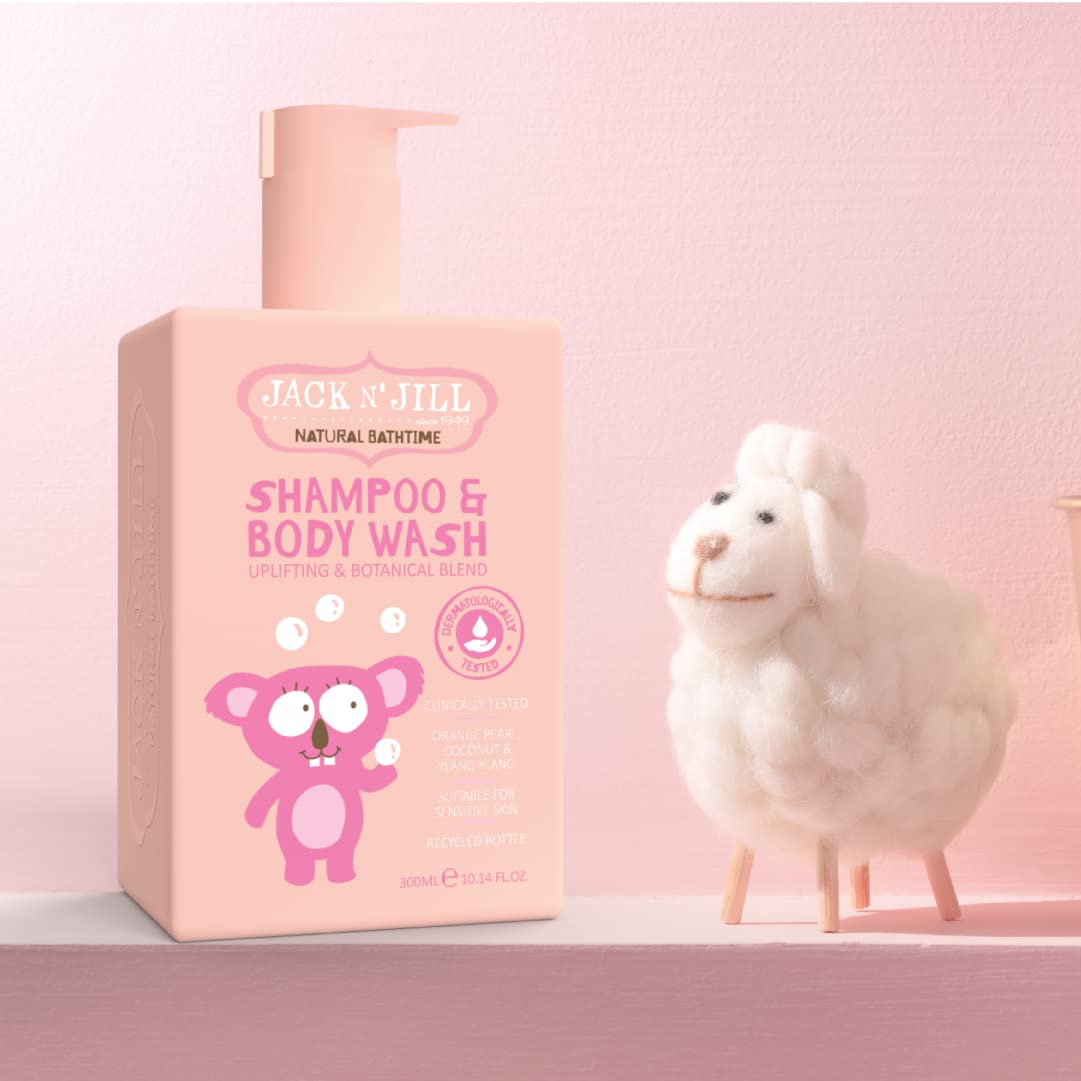 Jack N' Jill Natural Bathtime Kids Shampoo And Body Wash - Suitable For Sensitive Skin, Dermatologically Tested, Color And Soap