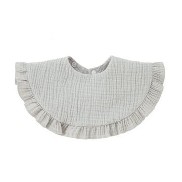 Nishine 4 Pcs Unisex Baby Muslin Bandana Drool Bibs 360 Degree Rotatable Cotton Teething Feeding Drooling Bibs For Boy Girl (Whi