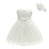 Moon Kitty Baby Girls Embroideries Baptism Dresses Christening Special Occasions Gown For Baby Girl White 12M(10-14Months)