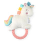 Itzy Ritzy - Ritzy Rattle Pal with Teether - Baby Teething Toy Features A Minky Plush Character, Gentle Rattle Sound & Soft Teet