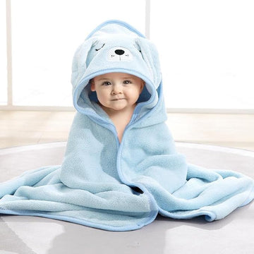 Zoroo Baby Hooded Towel for Toddler, Large Absorbent Bath Towel for Newborn Boy Girl, Green, 79 x 79 cm (Sky Blue)