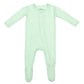 Gossamer Green Footie For Baby - 95% Viscose From Bamboo, 5% Spandex - Soft Newborn Sleepwear, Baby Pajamas, Unisex Baby Clothes