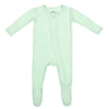 Gossamer Green Footie For Baby - 95% Viscose From Bamboo, 5% Spandex - Soft Newborn Sleepwear, Baby Pajamas, Unisex Baby Clothes