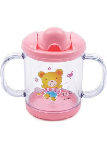 Childchic 350 Ml Stainless Steel Kids Sipper/Vacuum Hot & Cold Water Bottle | Anti Spill Sippy Cup With Soft Silicone Straw Bpa 