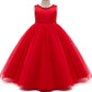 Baby Girl Red Dress,Party Christmas Earster Wedding Flower Sleeveless Floor Length Tutu Tulle Dance Gown 12 Months 1St Birthday