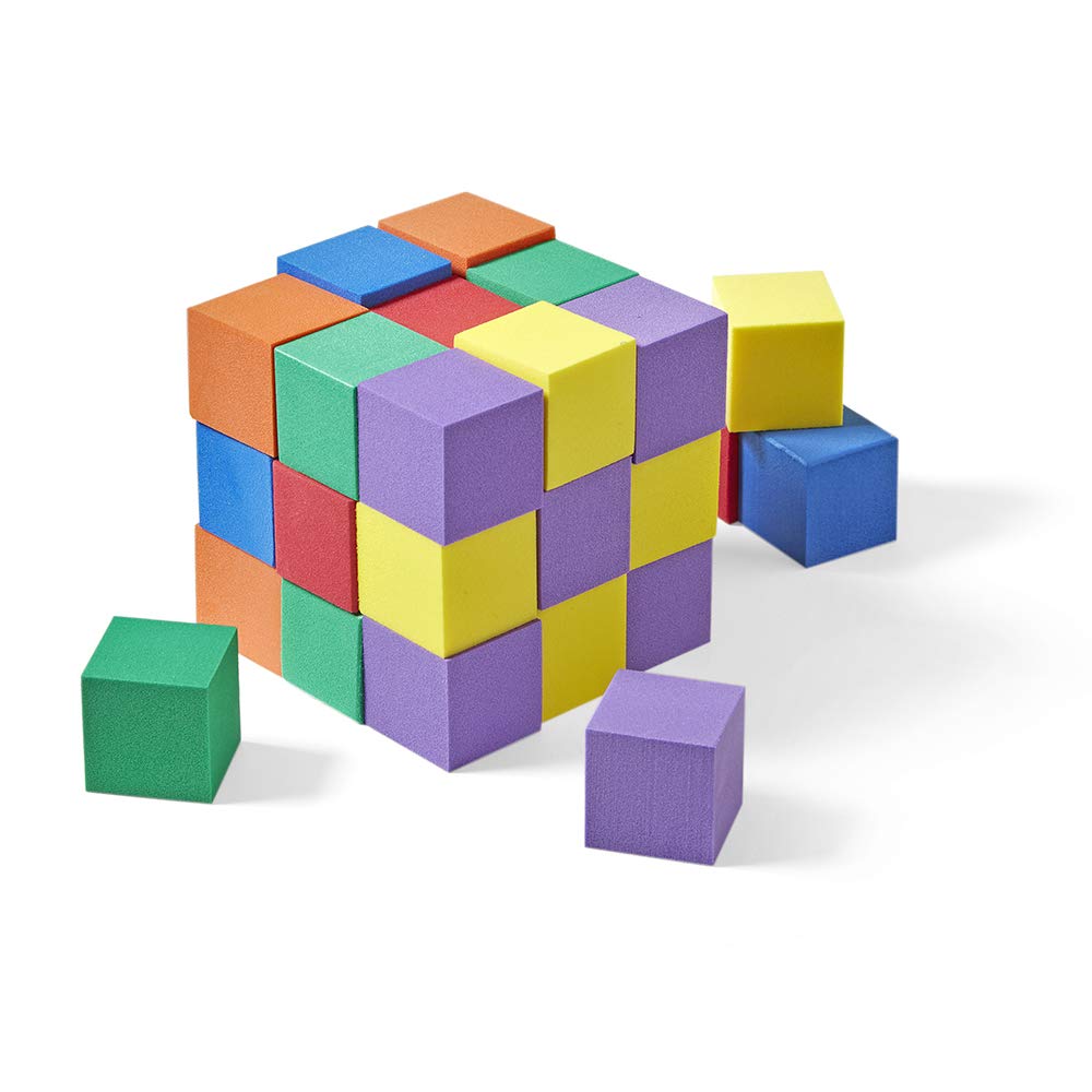 hand2mind Foam Blocks, Counting Cubes for Kids Math, 1 Inch Blocks for Preschool Crafts, Early Math Manipulatives for Preschool,