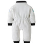 Lxkikmm Baby Toddler Boy Astronaut Costume Space Suit Cosplay Party Jumpsuit Halloween Rompers,White 3-4 Years