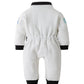 Lxkikmm Baby Toddler Boy Astronaut Costume Space Suit Cosplay Party Jumpsuit Halloween Rompers,White 3-6 Months
