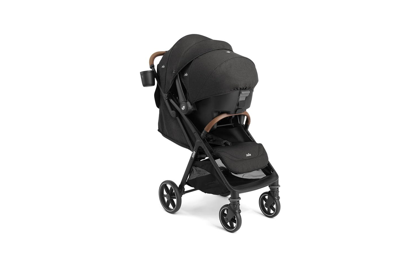 Joie Nutmeg And Rue Travel System - Travel Friendly Stroller With Automatic Fold, Lightweight Car Seat & Anti-Rebound Base (Ever