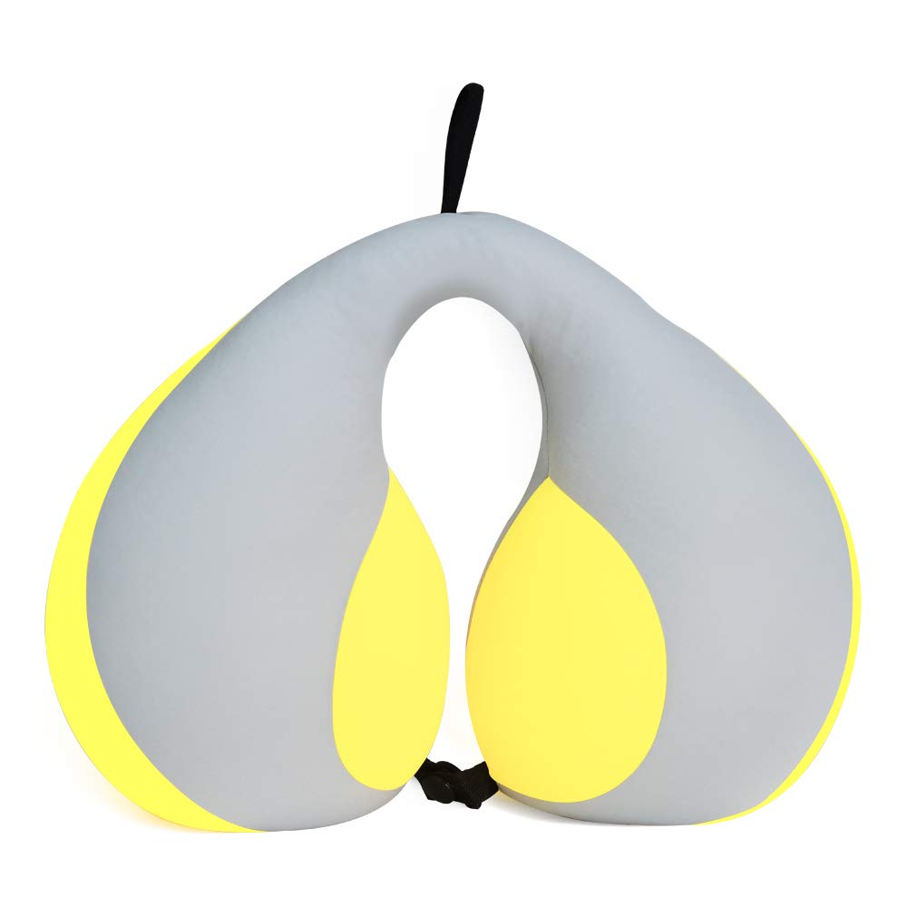 Moob Kids Travel Pillow For Car Seat Kids U-Shape Travel Neck Pillow Support Children Stroller Pillow Grey Yellow