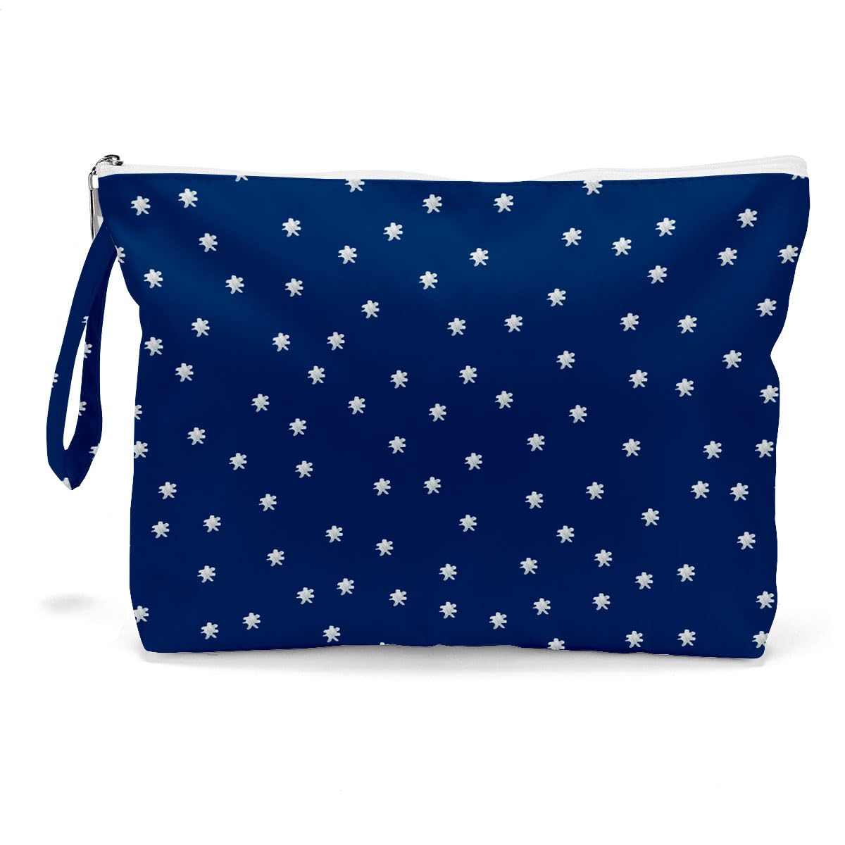 Fokongna Travel Makeup Bag - Zipper Pouch for Women, Sister, Friends - Beach, Pool, Yoga, Gym Clothes, Swimsuit, Diapers - Ocean